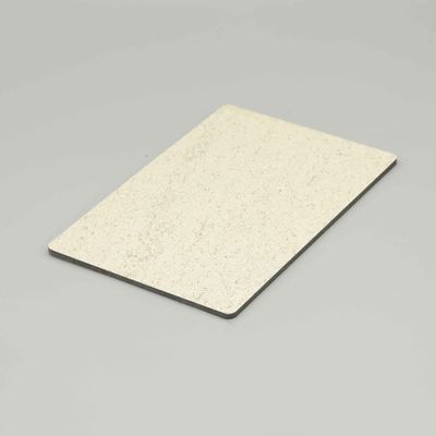 مقاومت در برابر خراش الگوی سنگ بیژ آلومینیوم پنل کامپوزیت 4MM 1.22 * 2.44m ساختمان مواد دیواری ساختمانی