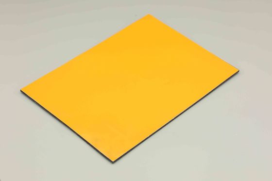 رنگ زرد تیره 3MM Acp Pe 1300mm عرض PE پوشش دیواره ای Acp برای سقف