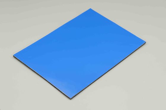 سقف آویزان آبی دریا Pvdf تابلو های پوشش آلومینیوم دکوراسیون آینه Acp ورق 244cm