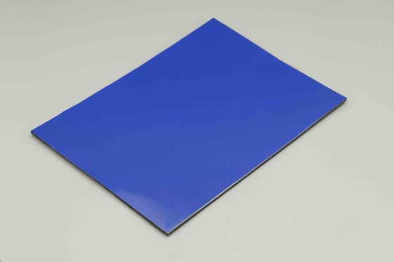پنل کامپوزیت آلومینیومی UVproof Dark Blue دوامدار Pvdf پوششی سبک وزن ضد آتش Acp Sheet