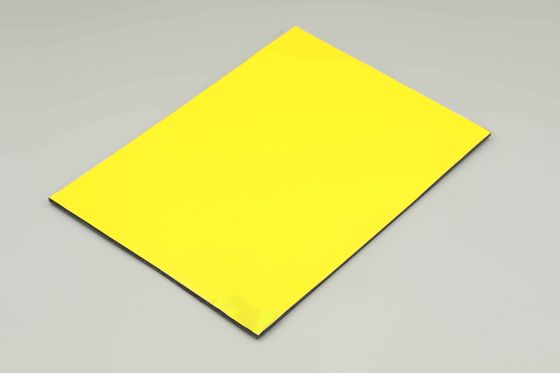 پانل کامپوزیت آلومینیومی رنگ زرد روشن 122cm X 244cm پنل Acp ضد آب