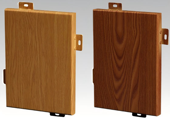 پنل معمولی از نوع دانه چوبی آلومینیوم نمای بیرونی دیوار پوششی فلوروکربن پوشش داده شد دوام مقاومت در برابر رطوبت سطح صاف
